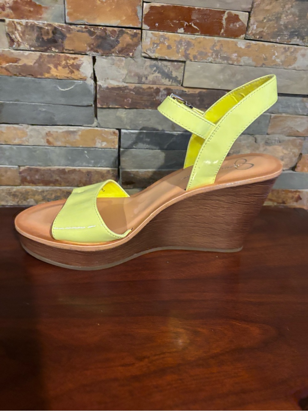 Jessica Simpson Neon Lime Wedge Sandal
